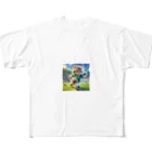 スポーツにゃんこ大戦争のサッカーにゃんこ All-Over Print T-Shirt