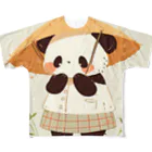 AQUAMETAVERSEの帽子をかぶった可愛いパンダ Marsa 106 All-Over Print T-Shirt