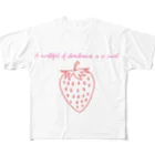 納豆ごはんのA mouthful of strawberries is so sweet! All-Over Print T-Shirt