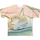 ハンドメイドSaoriのねこ♡寝子 All-Over Print T-Shirt