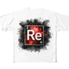 science closet（科学×ファッション）の元素シリーズ　~レニウム Re~ フルグラフィックTシャツ