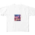 hestiaprayerのネオン街少女 All-Over Print T-Shirt