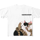 きなストア　地球本店のラブラブキャット　さくらとモモ All-Over Print T-Shirt