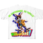 kazu_gのスケボーのない人生なんて!(ウサギ) All-Over Print T-Shirt