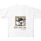 leisurely_lifeのSloth’s Nest Café フルグラフィックTシャツ