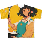 AQUAMETAVERSEの目玉焼きを作ってる女性 Marsa 106 フルグラフィックTシャツ