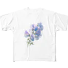 AQUAMETAVERSEのブルーパプルの色のスイトピー　なでしこ1478 All-Over Print T-Shirt