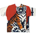 momonekokoの風格漂う王者の虎 All-Over Print T-Shirt