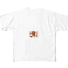 HigeSoriMusumeの焼き肉カルビくん All-Over Print T-Shirt