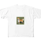 柴犬大好きマンのかわいい柴犬　赤毛 All-Over Print T-Shirt