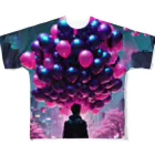 nkcamelliaのバルーン All-Over Print T-Shirt