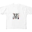 マニーのわんちゃんグッズの ボルゾイ（犬）をモチーフにしたわんちゃんNo.2 All-Over Print T-Shirt