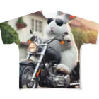 やんちゃな動物達のやんバニー　バイクver フルグラフィックTシャツ