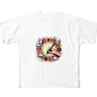 momonekokoのキャンバスに絵を描く女性 All-Over Print T-Shirt