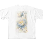 cute styleのLucky Flower Silver Blue All-Over Print T-Shirt