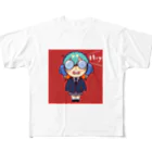 びびのよく見ると目が回りそうな女の子 All-Over Print T-Shirt