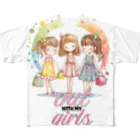 Stylo Tee Shopのガールズとお出かけ All-Over Print T-Shirt