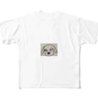 Aflo-の疲れた犬 フルグラフィックTシャツ