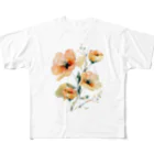 Petia Bloomの水彩風の花イラスト All-Over Print T-Shirt