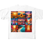 HAPPYTimeのカラフル背景 All-Over Print T-Shirt