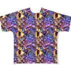 祐画屋の抽象的な迷彩系の細胞パターン３ フルグラフィックTシャツ