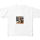 8-Bit Oasisのcoffee dog All-Over Print T-Shirt