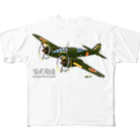 NYAO_AVIATIONの百式司令部偵察機III型 独立飛行第18中隊「虎部隊」機 All-Over Print T-Shirt