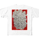 BEYOND_BEYONDの赤浄土 All-Over Print T-Shirt