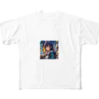 sion1010のひとりで演奏する、夢いっぱいの女の子♪ フルグラフィックTシャツ