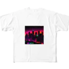 パワドラのネオンカラーで輝く都市2 フルグラフィックTシャツ