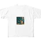 sion1010の泳ぐ猫グッズ All-Over Print T-Shirt