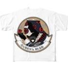 QUEEN’ｓRUSHのQUEEN'S RUSHショップロゴ All-Over Print T-Shirt