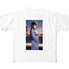 kimono_musume  AI artのscene5 All-Over Print T-Shirt