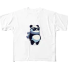 nono_0703のサングラス・パンダ フルグラフィックTシャツ