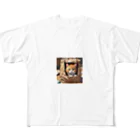 oz-chanの袋に入り込んで遊んでいる猫 All-Over Print T-Shirt