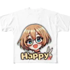 Kusareshiroの金髪ショートカット眼鏡美少女ちゃん All-Over Print T-Shirt