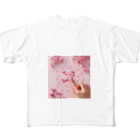 chapinnuのさくらの花びらで遊ぼう♪ フルグラフィックTシャツ