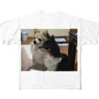 Yukaの絵と実家の犬🐕のチワワの小夏とイヴ フルグラフィックTシャツ