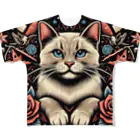 アズールソリューションズのAIイラスト ねこちゃんくん All-Over Print T-Shirt