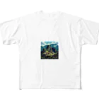 Pixel Art Goodsのマチュピチュ遺跡（pixel art） All-Over Print T-Shirt