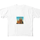 Pixel Art Goodsのサクラダファミリア（pixel art） フルグラフィックTシャツ