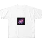 運気上昇グッズストアの宇宙桜 フルグラフィックTシャツ
