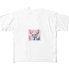 ゆうちゃんNFTいいねの耳長が可愛いフェネックちゃん5 フルグラフィックTシャツ