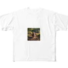 Sunbathingのオグロプレーリードッグと森 All-Over Print T-Shirt