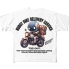 kazu_gのロボットバイク便(淡色用) フルグラフィックTシャツ