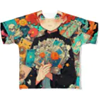 AQUAMETAVERSEのトランプ占いの少女 アメジスト 2846 All-Over Print T-Shirt