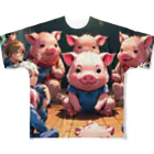 MTHのちーむのこんふりくとをするみにぶた仲介 All-Over Print T-Shirt