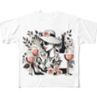 MOONY'S Wine ClosetのElegant Wine Evening All-Over Print T-Shirt