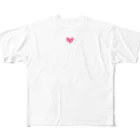 vivicocoの羽根とハートのかわいいコーデ All-Over Print T-Shirt