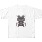 ハラDの風変わりショップのヤミdog 犬ちゃん フルグラフィックTシャツ